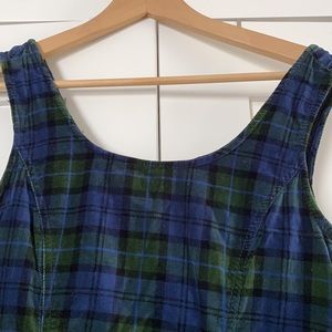 Calvin Klein plaid velvet mini dress